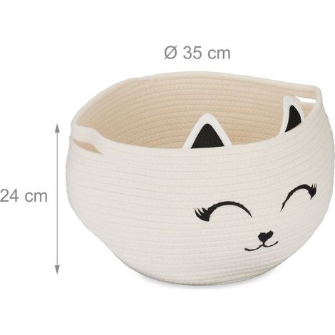 Cesta de almacenamiento infantil de diseño moderno plegable para habitación de 40 x 30 x 30 cm de algodón beige 130013344 (1/3)