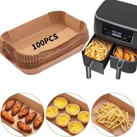 Paquet de 100 feuilles de papier sulfurisé pour friteuses Ninja Dual, feuilles de papier sulfurisé (1/5)