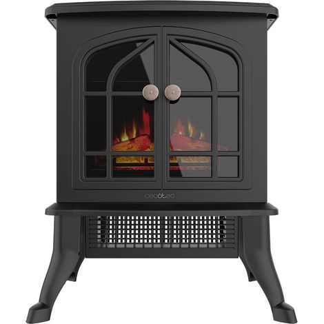 Cecotec 08268, Camino Elettrico da Terra, 2000 W, Nero, 45.9 x 25.7 x 42 cm (1/6)