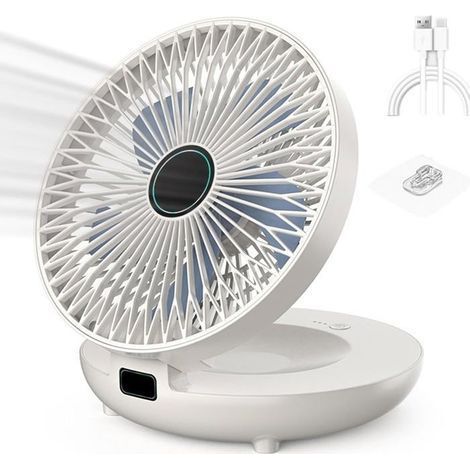 Multifunktions-Küchenventilator, wiederaufladbarer Wandventilator, kabelloser Schlafzimmerventilator (1/5)