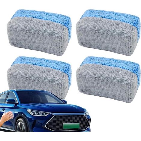 Mikrofaser Applikatorpads Wachsschwamm Autopolitur Gleichmäßiger Auftrag 4 Stück Ausführung 1 (1/5)