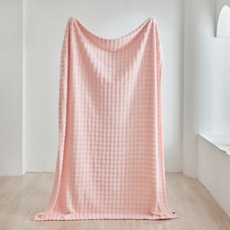 Couverture Rafraîchissante - Couverture Jetable en Flanelle Corail - 150 x 100 cm - Pour Canapé Lit ou Sieste - 1 Pièce (1/5)