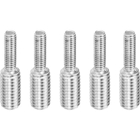 Vis à Tige Filetée Double Extrémité M3M420, Lot de 5 Boulons en Acier Inoxydable 304 pour Réduction de Filetage d'Adaptateur de Quincaillerie de Meuble, Longueur de 20mm (1/5)