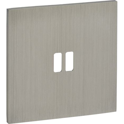 Plaque de finition Art d'Arnould 2 USB univers Epure Acier brossé LEGRAND ARP67422