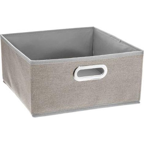 Five Simply Smart – Boîte de rangement pliable 15x31cm en polypropylène – Couleur beige – Compatible étagère Mix N Modul – Poids 0,345 Kg (1/2)