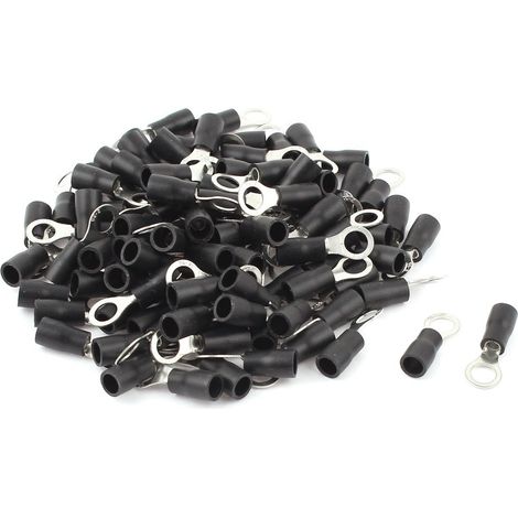 Borne à sertir anneau isolé 2-5S, 100 pièces, noir 16-14AWG (a13533f5469218d41e9a552c108e5c8e)