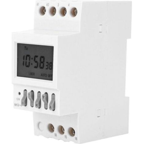 Interruttore temporizzato, interruttore temporizzato programmabile NKG-4, interruttore di controllo temporizzato per guida DIN, AC 220V 3A