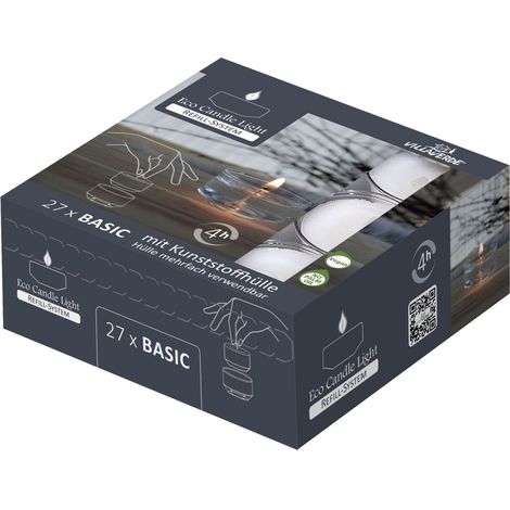 Villa Verde Teelichter Basic ECL mit Hülle, 27 er Pack Deko Weihnachten (1/2)