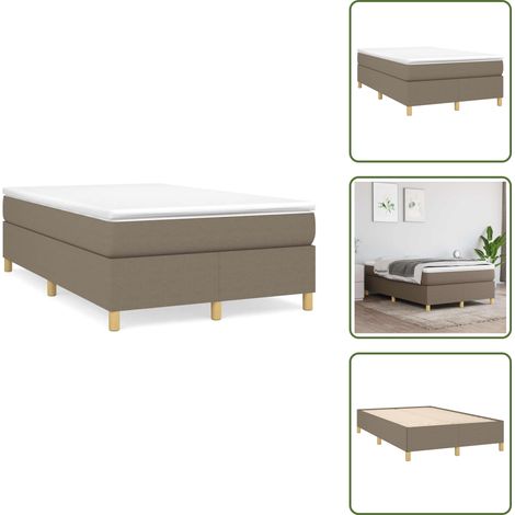 Boxspringbett mit Matratze Taupe 120x190 cm Stoff - Boxspringbett - Doppelbett - Bettauflage - Matratze - Schlafsystem