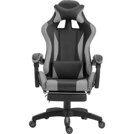 Ergonomischer Gaming-Stuhl grau 63 x 63 x 118-126 cm