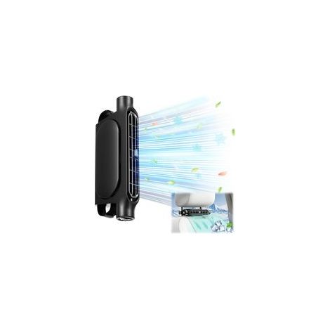 Le dernier ventilateur de siège auto avec double Turbo conception de vent fort, 3 vitesses réglable USB ventilateur de dossier de voiture pour toutes (1/5)