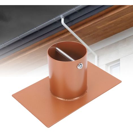 Adaptateur d'installation de chaîne de pluie, installateur de gouttière métallique avec boulon pour descente de gouttière de maison, rose doré (1/3)