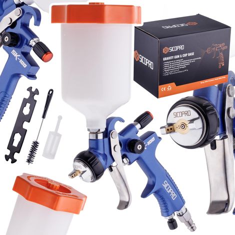 LVMP Farbpistole mit 1,3-mm-Düse, professioneller SICO PRO 600-ml-Tank