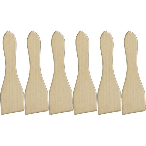 Metaltex Juego de 6 Espátulas para Raclette de Madera Natural 14 cm