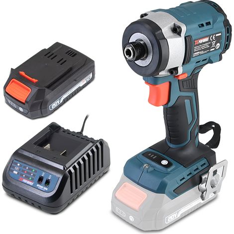 Visseuse à chocs 20V - 220Nm avec moteur brushless livrée avec 1 batterie 2Ah et un chargeur rapide. (1/4)