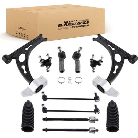 Maxpeedingrods – Kit bras de suspension avant arrière – Articulation pour VW Golf 5 6 Touran Tiguan EoS – Matériau acier moulé – Assemblage facile et durable