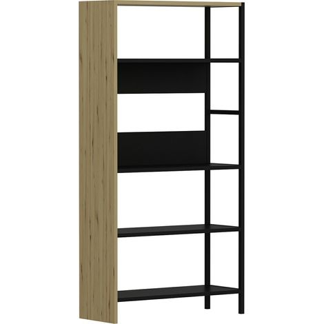 Estante Tiran Bookcase Artesanal Modereno Negro (1/5)