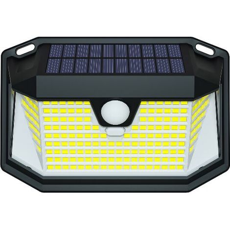 Kit d'éclairage solaire extérieur, applique murale solaire étanche avec détecteur de mouvement, éclairage de sécurité, projecteur (2 pièces) (1/4)