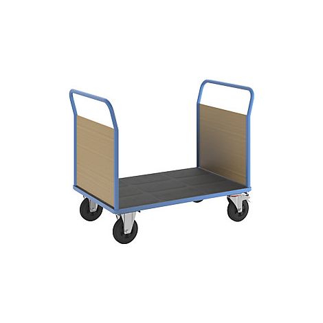 Carro de plataforma con paredes de madera  con 2 paredes