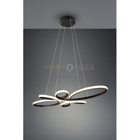 FLY SOSPENSIONE LED 32W 3900lm, 3000K NERA CON REGOLAZIONE INTENSITA' CON NORMALE INTERRUTTORE L. 83CM