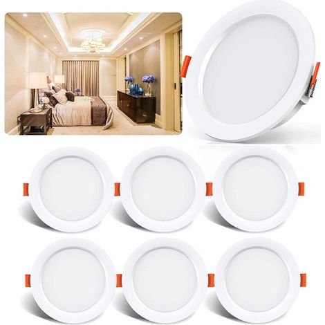 Pack 6 Focos LED Empotrables 5W – Iluminación Techo 4000K (1/5)