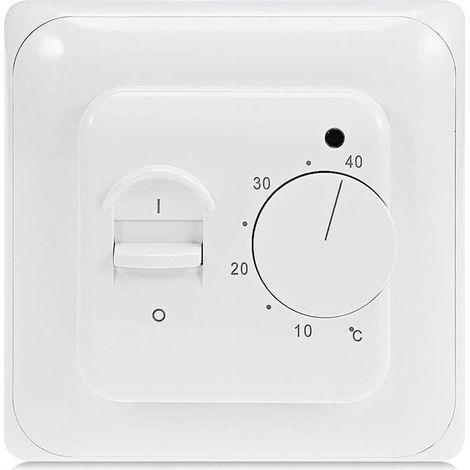 Manuel Thermostat d'ambiance Chauffage au Sol Electrique avec sonde AC 220V 16A, Régulateur de Thermostat Plancher Chauffant Mécanique (1/5)