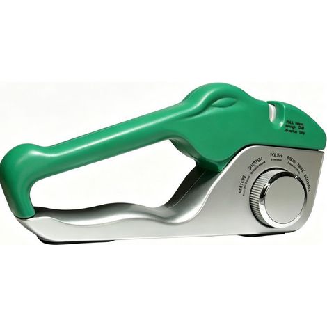 Afilador de cuchillos ajustable 5 en 1 de la marca Crocodile con piedra de afilar reutilizable, herramienta de cocina multifuncional para afilar cuchillas. (1/5)