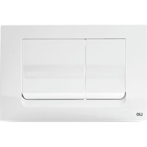 Bouton de chasse d'eau Slim - Blanc - Antibactérien - Compatible avec WC Koło Slim