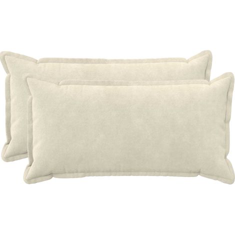 vidaXL Housse de coussin 2 pc HOUTEN Crème 40 x 70 cm (1/5)
