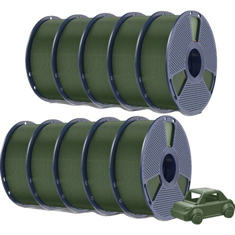 Filamento para impresora 3D, alta resistencia, dureza, color verde oliva. (1/2)
