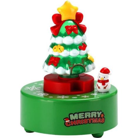 1 Boule à neige, Arbre de Noël, Boîte à musique, Lumières LED, Bonhomme de neige, Décoration intérieure