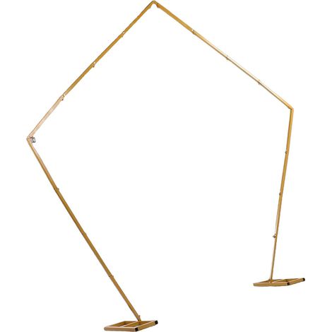 Gold Metal Wedding D Stand, 8.2x8.2 Feet Iron Frame for Indoor and Outdoor Wedding Party Decoration with Stable Quadrilateral Base (1/5)