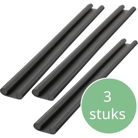 Bande coupe-froid universelle - noir - À couper sur mesure - Lot de 3 bandes coupe-froid noires de 93 cm pour une maison sans courant d'air (1/5)