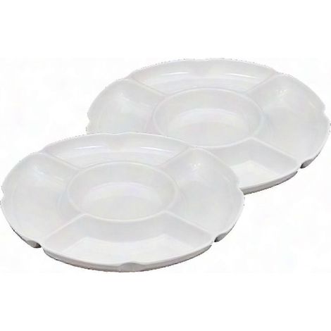 Runde Servierteller für Snacks, 2er-Set – Dessertteller für Zuhause und Restaurant, Tischdekoration für Babypartys und Geburtstagsfeiern (1/5)