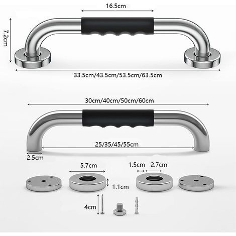 Pack grab bars for seniors, grab bar shower shower non-slip handle bar bathroom for pregnant women, children, seniors (1/3)