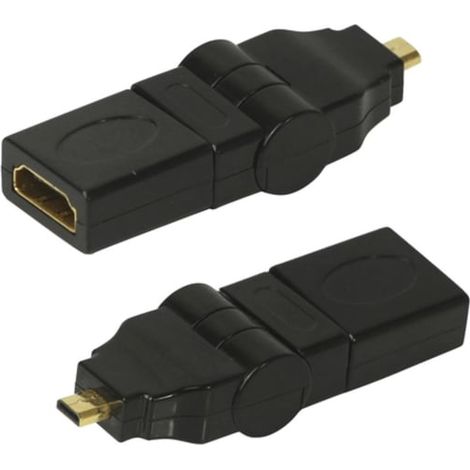 Adaptateur micro HDMI vers HDMI avec rotation de 180° + 90°-Adaptateur micro HDMI vers HDMI avec rotation de 180° + 90° (1/3)