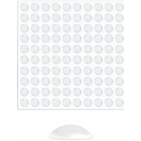 Butées de Protection en Caoutchouc,Transparente Pieds Adhésifs,Tampon Caoutchouc Autocollant 100PC, Anti Choc Bruit, Idéale pour Meubles Amortisseur Autoadhésifs Tampon pour Porte Tampon Meubles.- (1/5)
