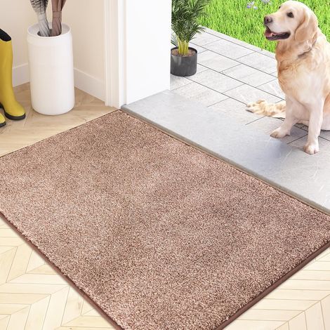 Staubfangende Fußmatte, maschinenwaschbare, rutschfeste Bodenmatte, Eingangsmatte mit weichen, saugfähigen Mikrofasern für Hunde, Eingangsbereich, Tür und Flur (1/5)