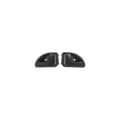 Tirador de puerta interior delantero izquierdo y derecho compatible con Renault Kangoo I 1997-2007 Twingo I 1993-2007 - Tipo A Negro izquierda y derecha (1/4)