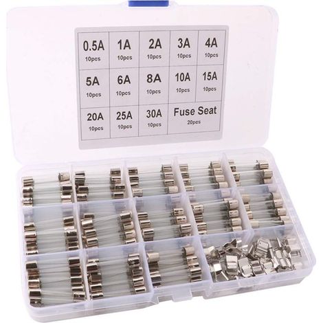 150Pcs 6X30mm Professionnel Voiture Fast-Souffler Verre Tube - 130Pcs Rapide Coup Verre Tube Fusible + 20Pcs Fusible Siège (1/4)
