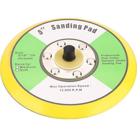 Plateau de ponçage et de polissage auto-agrippant de 125 mm avec filetage M8 (1/5)