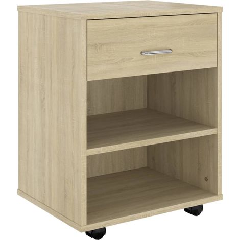 vidaXL Rollschrank Sonoma-Eiche 46x36x59 cm Holzwerkstoff