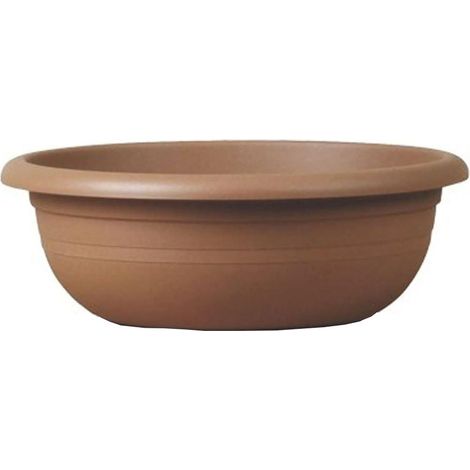 Vaso tondo "Ciotola" in plastica 100% riciclata per piante e fiori da giardino -60 cm / Antracite