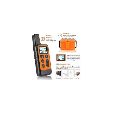 Collier de dressage pour chien, étanche, rechargeable par USB, (1/4)