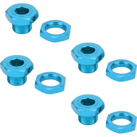 Kit de 4 clés hexagonales de roue RC 17 mm en alliage d'aluminium pour voiture RC HSP 1/8 (bleu) (1/5)