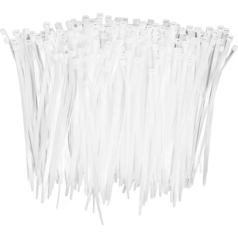 250 attaches nylon auto-serrantes 200mm/7.87po résistantes aux intempéries 120lbs pour maison bureau (1/5)