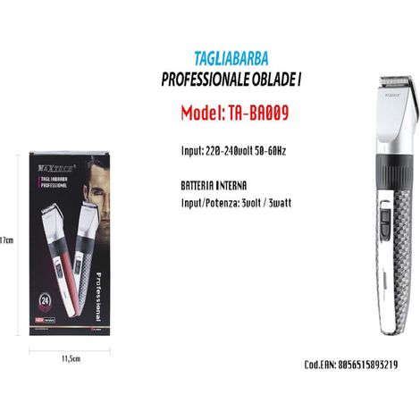 Trade Shop - TAGLIABARBA RASOIO PROFESSION I MAXTECH UOMO NEU VERSION TABA009 -