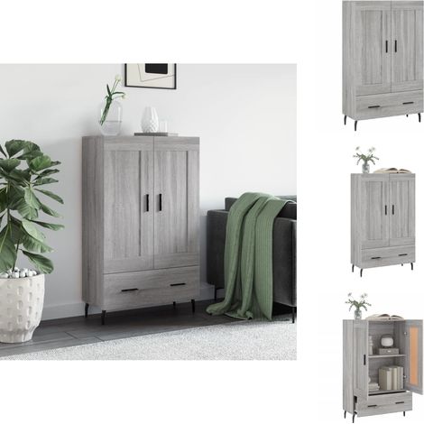 Sideboards - Living Highboard Grau Sonoma 69,5x31x115 cm Holzwerkstoff (1/5)