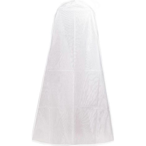 160 cm Organza, halbtransparent, staubdichter Überwurf für Brautkleider in A-Linie, Größe S