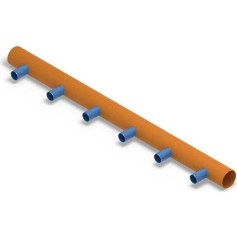 Distributeur thermique AWADUKT DN 400 BL 6 m, 6 raccords DN 200, centré